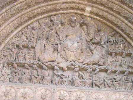 Le magnifique tympan roman de l'abbatiale de Moissac...